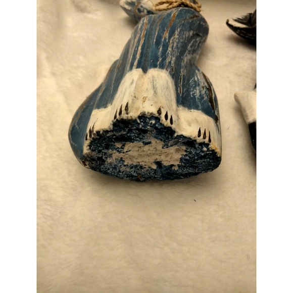 Vintage Carved Wooden Painted Cat Family - Picture 6 of 6